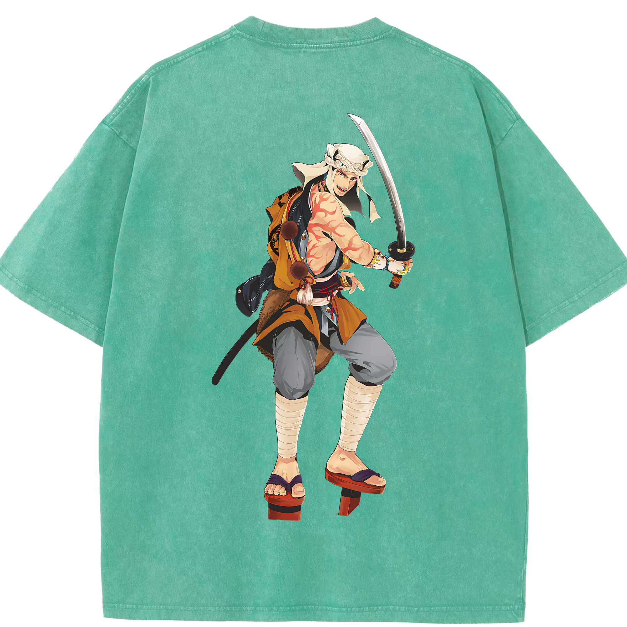 （画像用） 刀剣乱舞 Touken Ranbu 綿100% ヴィンテージ風 半袖Tシャツ（背面プリント）
